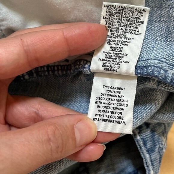 Free People Cute To Boot Distressed Mini Denim Skirt 2 NWOT - Picture 7 of 12